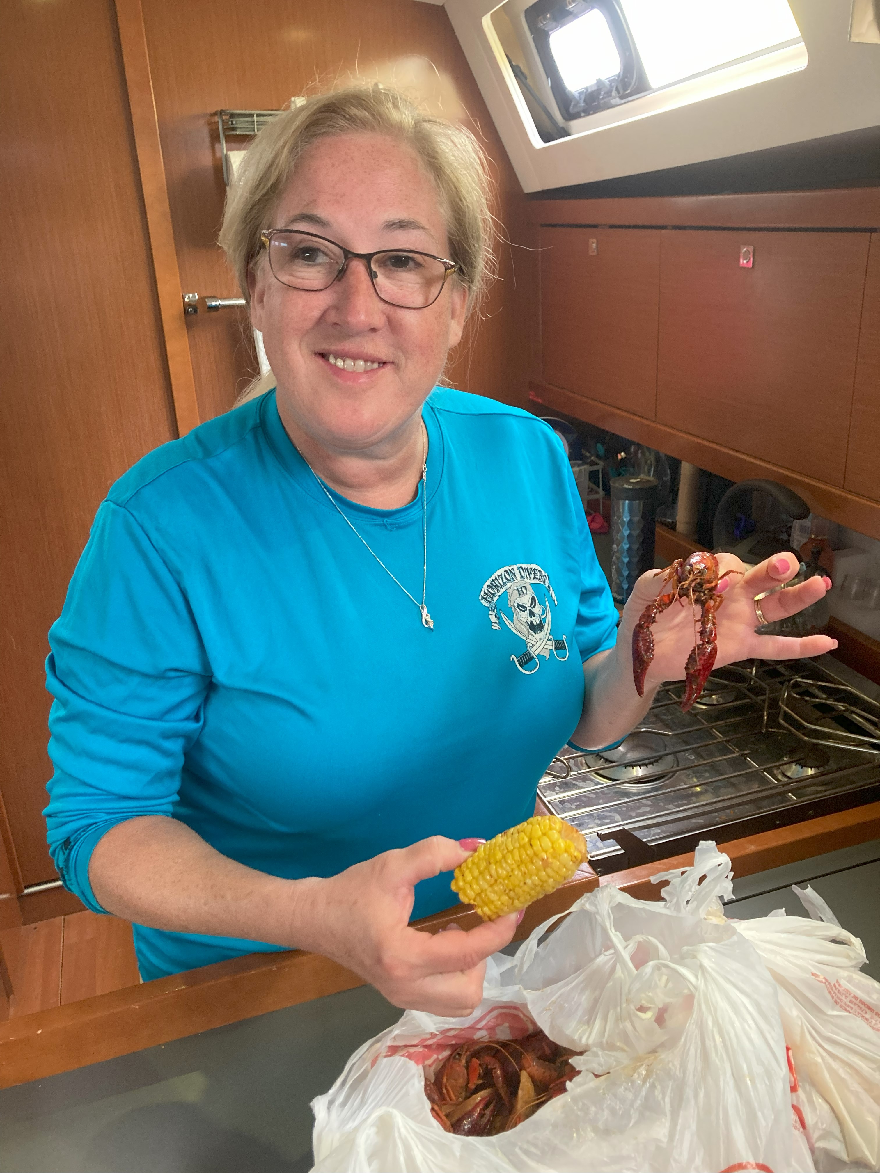 Crab Boil Gift from marina friends